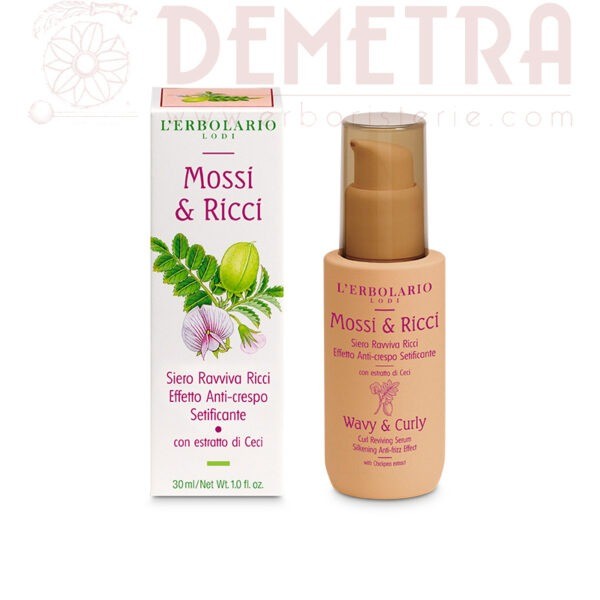 Siero Ravviva Ricci Effetto Anti-crespo Setificante Capelli Mossi & Ricci 30ml L'Erbolario
