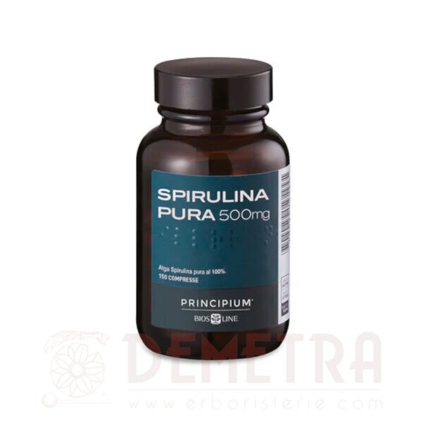 Principium Spirulina Pura 150 compresse senza eccipienti 500mg per compressa