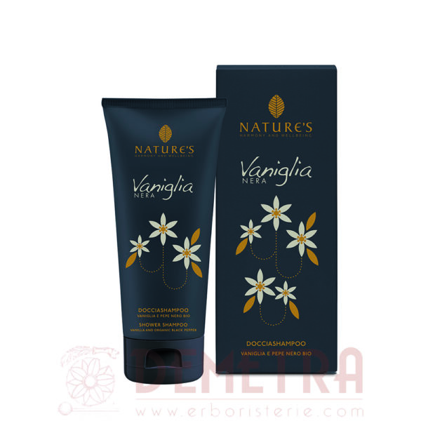 Vaniglia Nera Docciashampoo 200ml fragranza Unisex calda, delicata, speziata Nature's